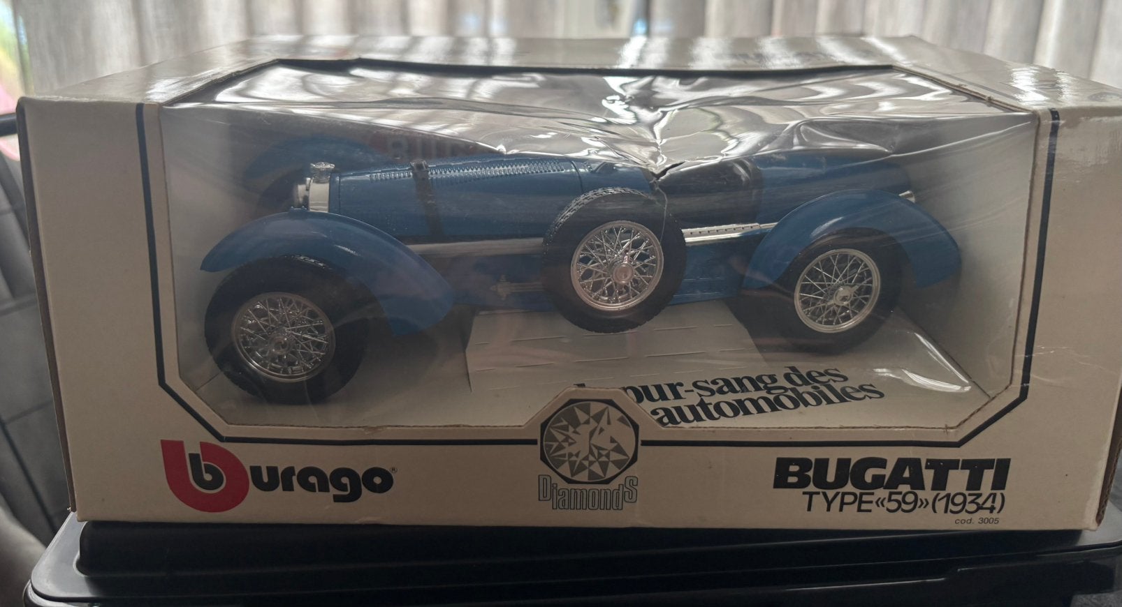Bburago bugatti type 59 1:18. In zeer oude verpakking 80/82, Ophalen of Verzenden, Zo goed als nieuw, Bburago
