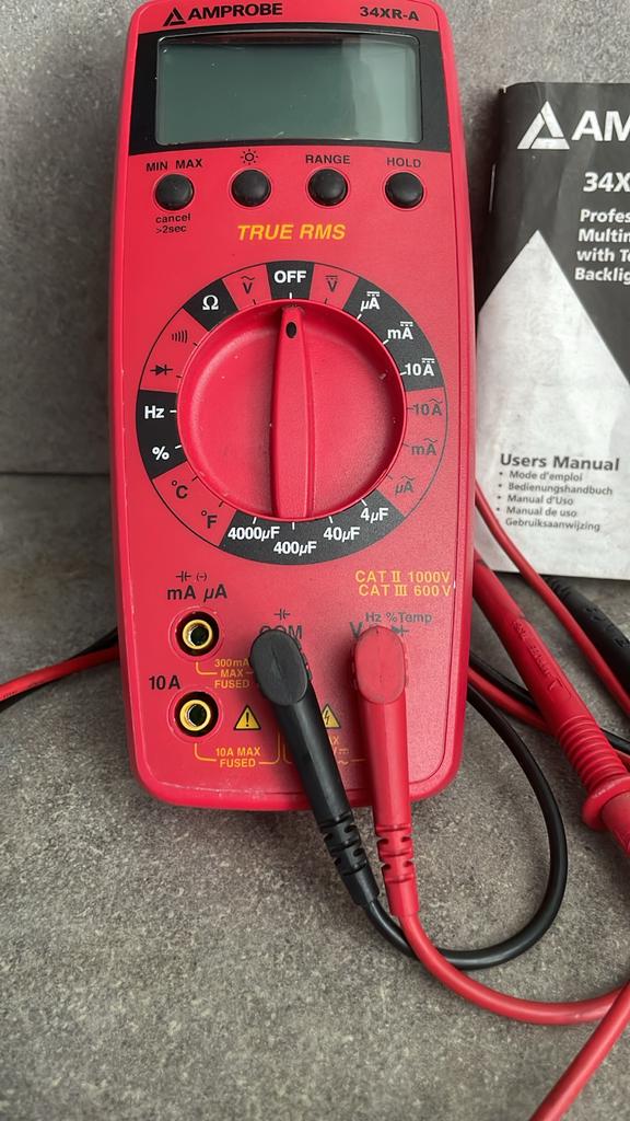 Amprobe 34XR-A Professionele Digitale Multimeter, Doe-het-zelf en Verbouw, Ophalen of Verzenden, Zo goed als nieuw, Multimeter