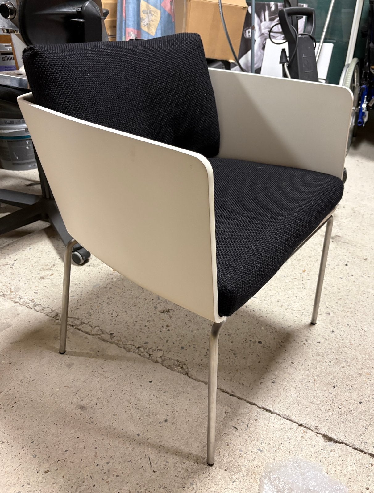4 design eetkamer stoelen Living Divani, Ophalen, Kunststof, Gebruikt, Zwart