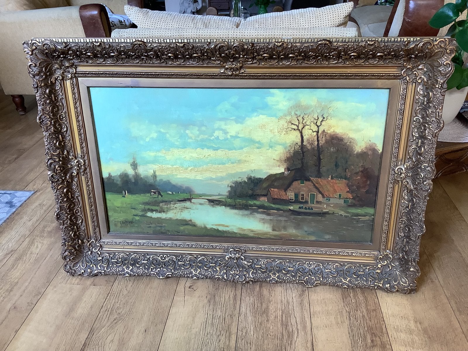 Hollands Rivierenlandschap, Antiek en Kunst, Kunst | Schilderijen | Klassiek, Ophalen