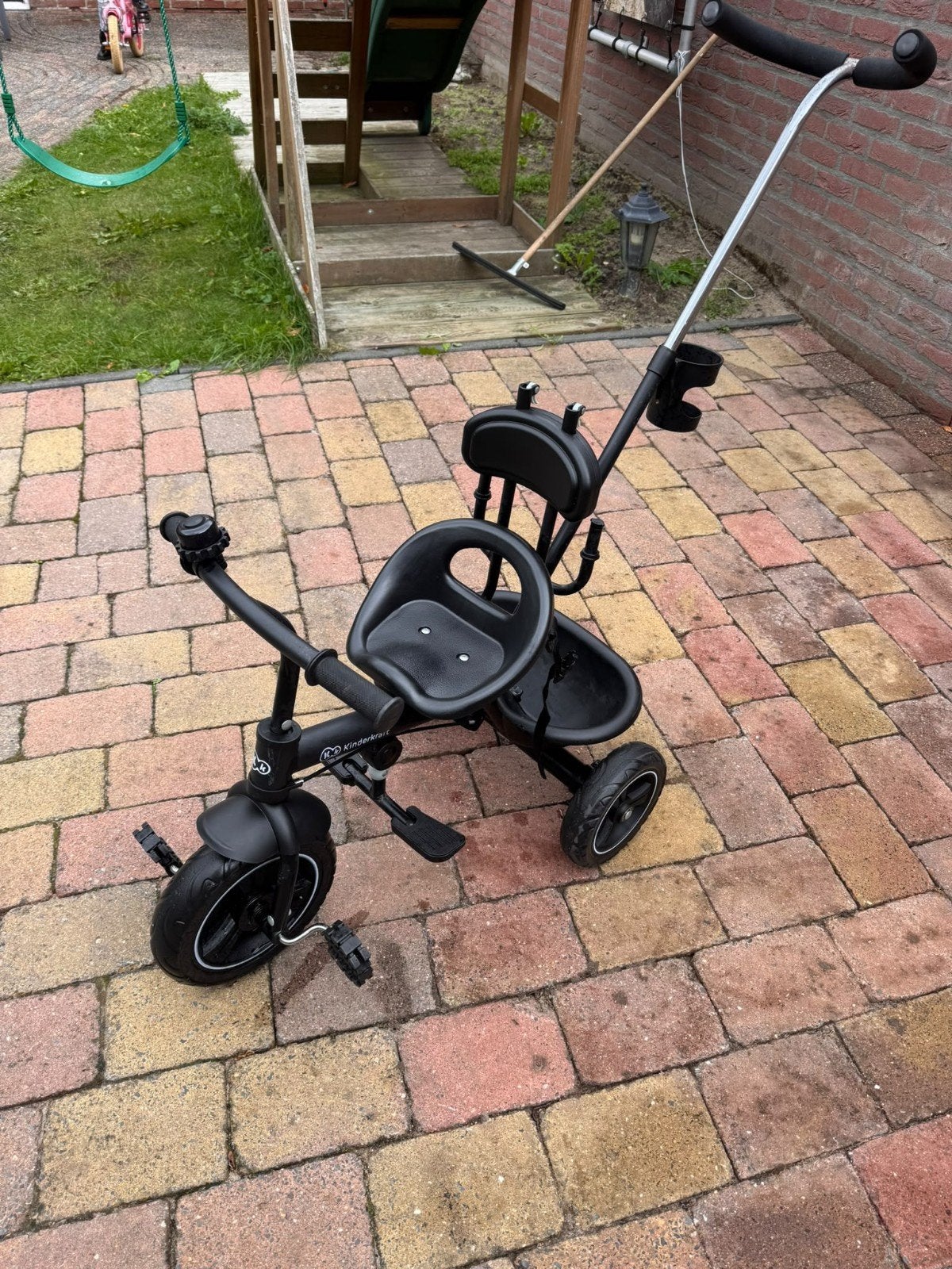 Kinderkraft driewieler met duwstang en verstelbare zitting, Ophalen, Gebruikt, Duwstang