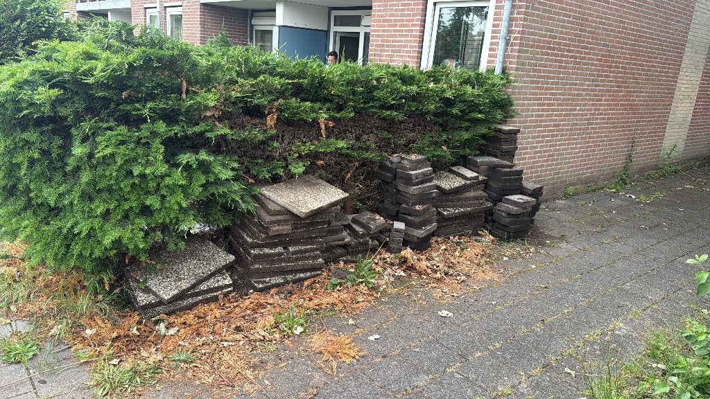 Tuin tegels, Tuin en Terras, Ophalen, Gebruikt, Beton, Terrastegels