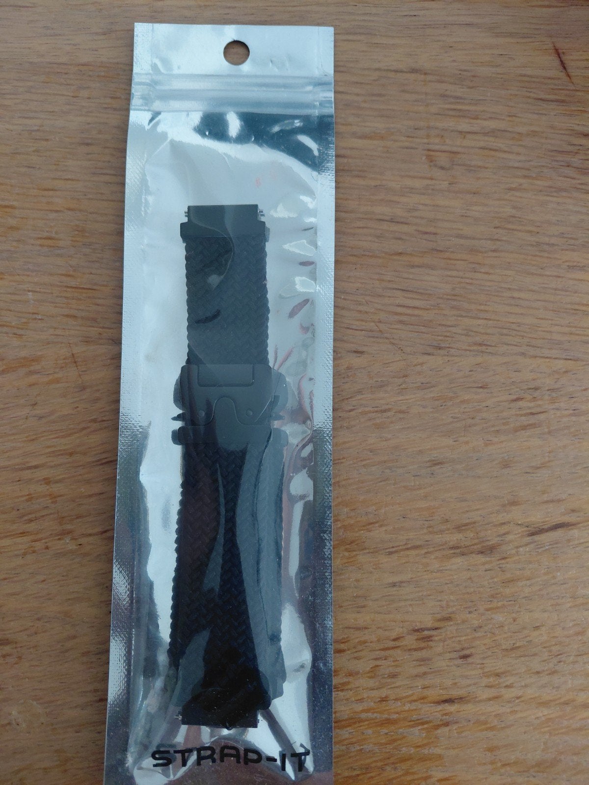 Strap-It Universeel 20mm Horlogeband Zwart met P-Buckle, Overige merken, Kunststof, Polshorloge, Nieuw