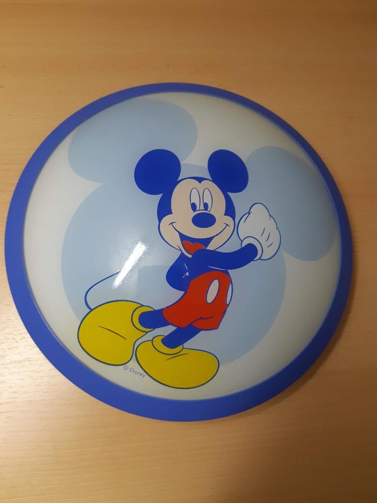 Disney plafoniere, Mickey en Assepoester, Ophalen, Zo goed als nieuw, Glas