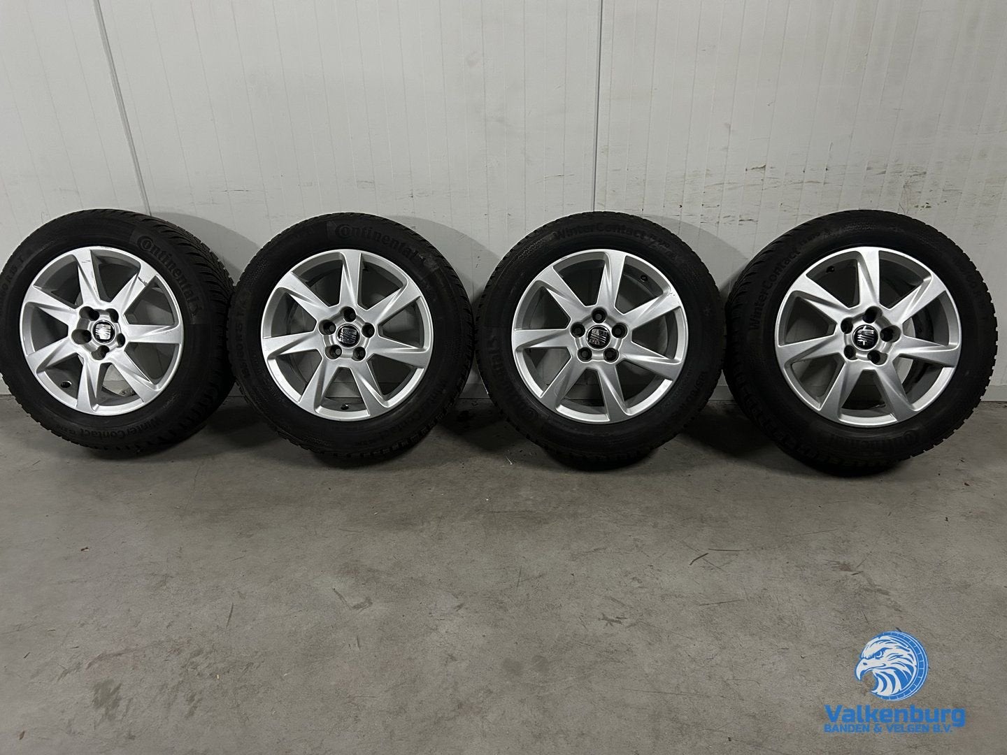 8mm! Originele Seat Ibiza 15 inch velgen 5x100 winterbanden, Gebruikt, 15 inch, -, -