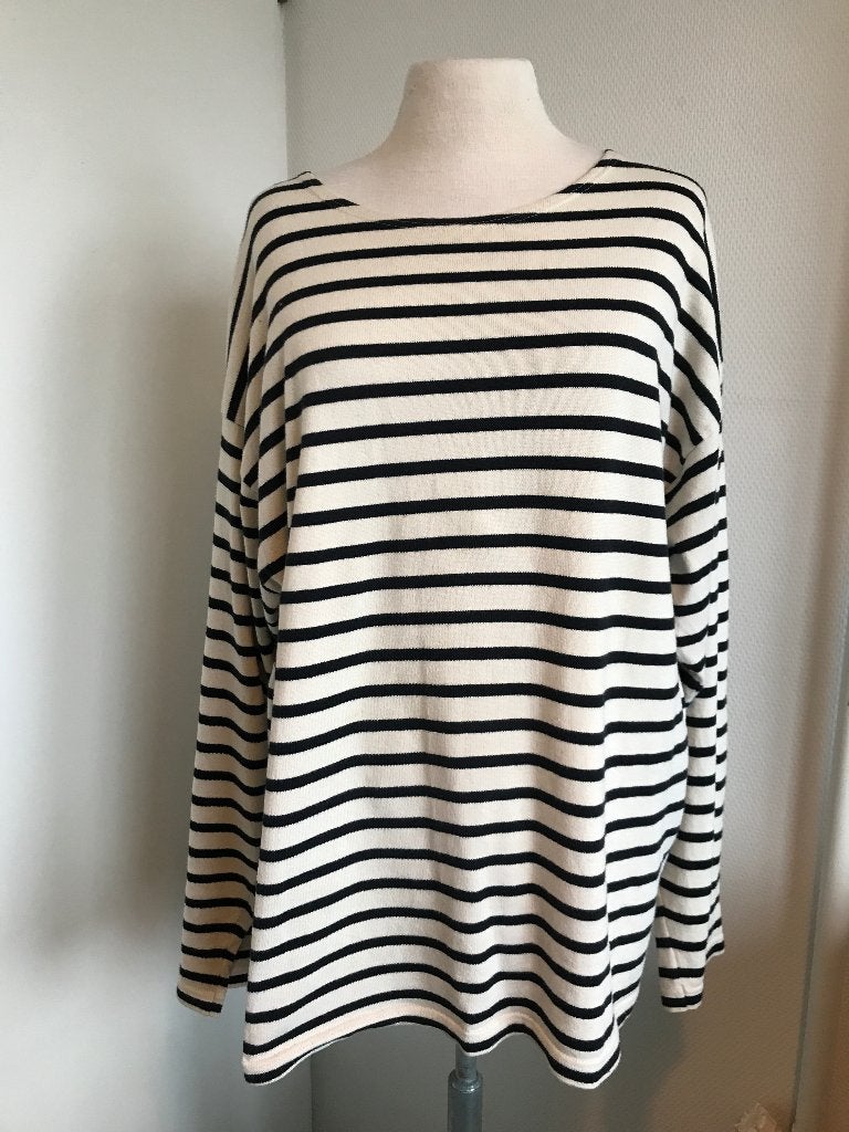 Armor Lux trui dikke katoen creme met navy maat L, Kleding | Dames, Verzenden, Zo goed als nieuw, Maat 38/40 (M), Meerkleurig