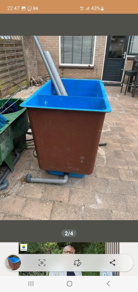 vijver bakje opgroeibak ( past door schuurdeur ), Tuin en Terras, Ophalen of Verzenden, Gebruikt, Vijverbak