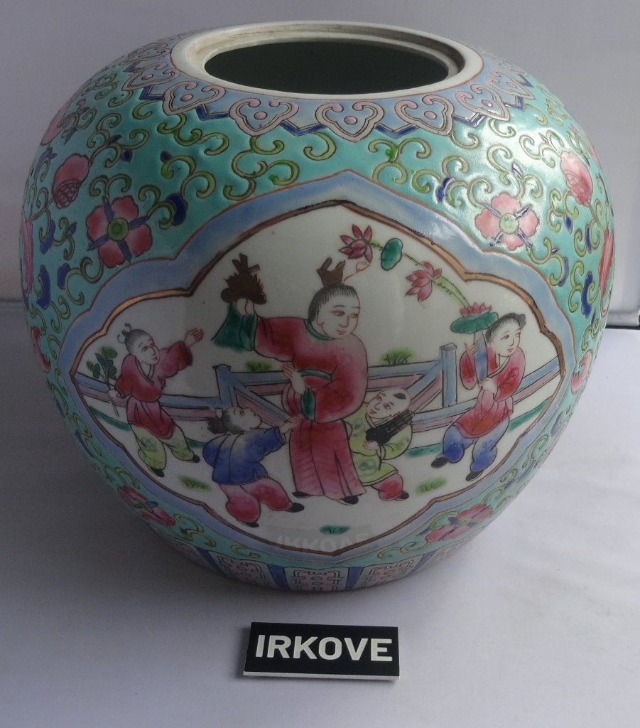 GROTE PORSELEINEN POT MET ZOTJES * Chinees Nr. 65 *, Antiek en Kunst, Verzenden