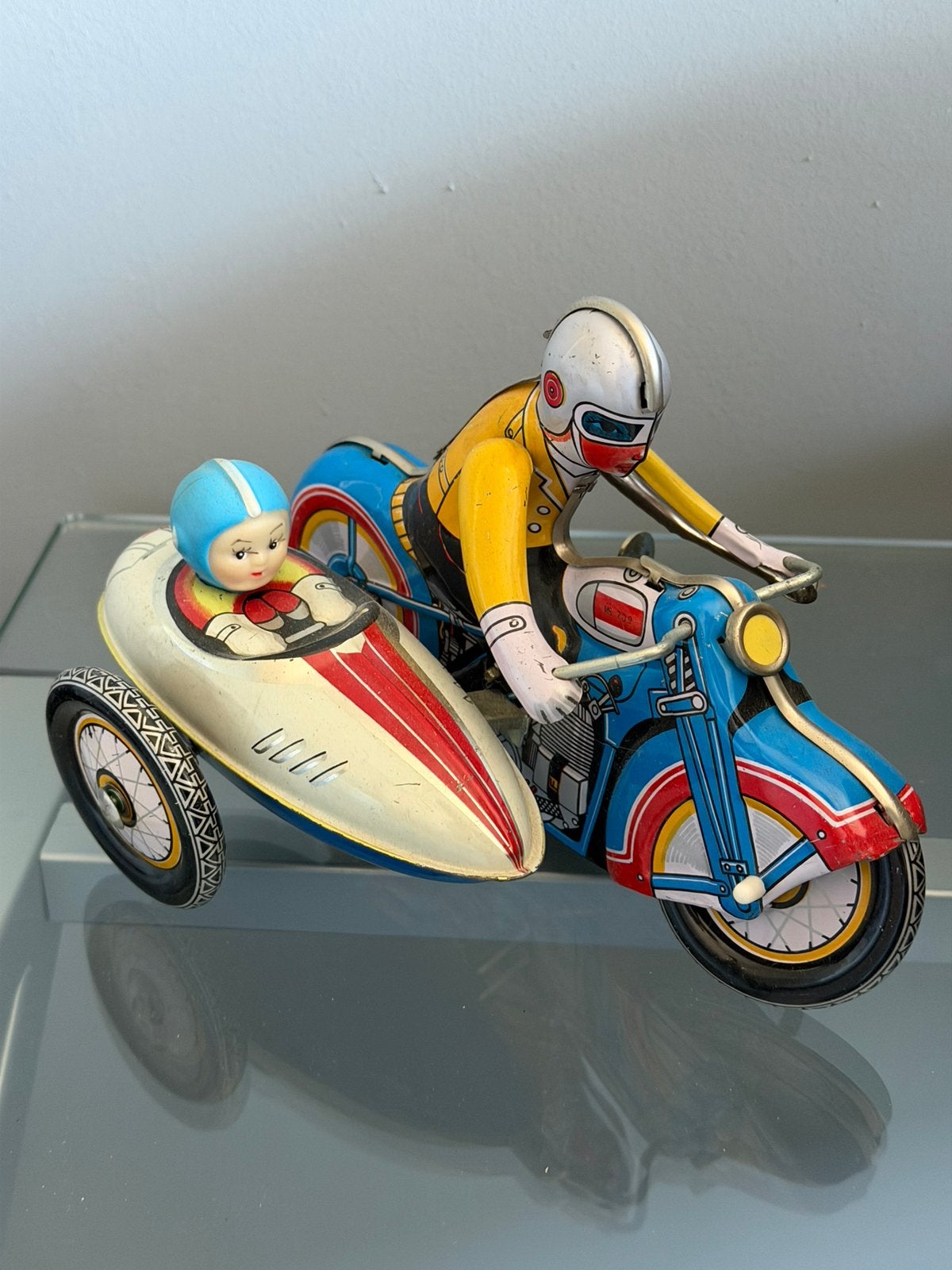 blikken motorfiets met zijspan (modelnummer MS709), Ophalen of Verzenden