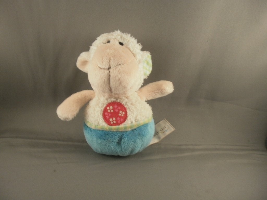 My first Nici schaap velours wollig wit gekleurd rammel 13cm, NICI, Overige karakters, Ophalen of Verzenden, Zo goed als nieuw