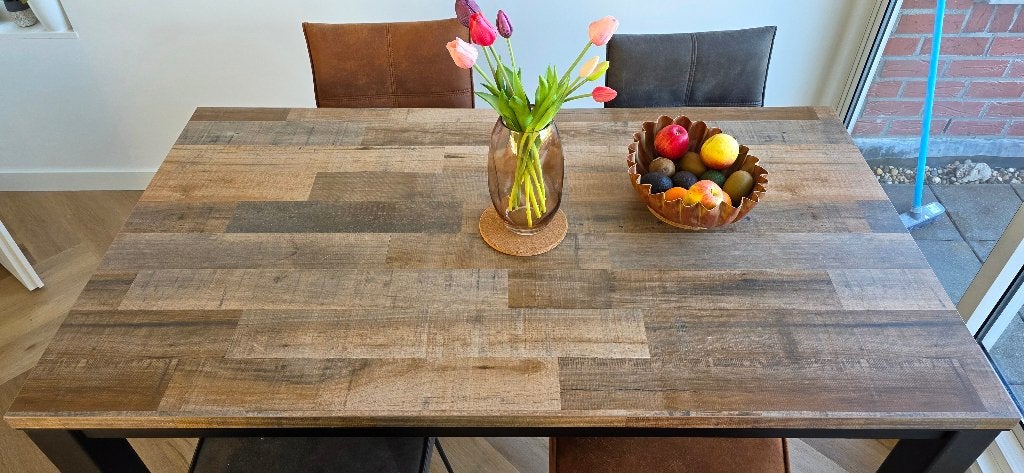 Eettafel, Ophalen, 50 tot 100 cm, Zo goed als nieuw, 150 tot 200 cm