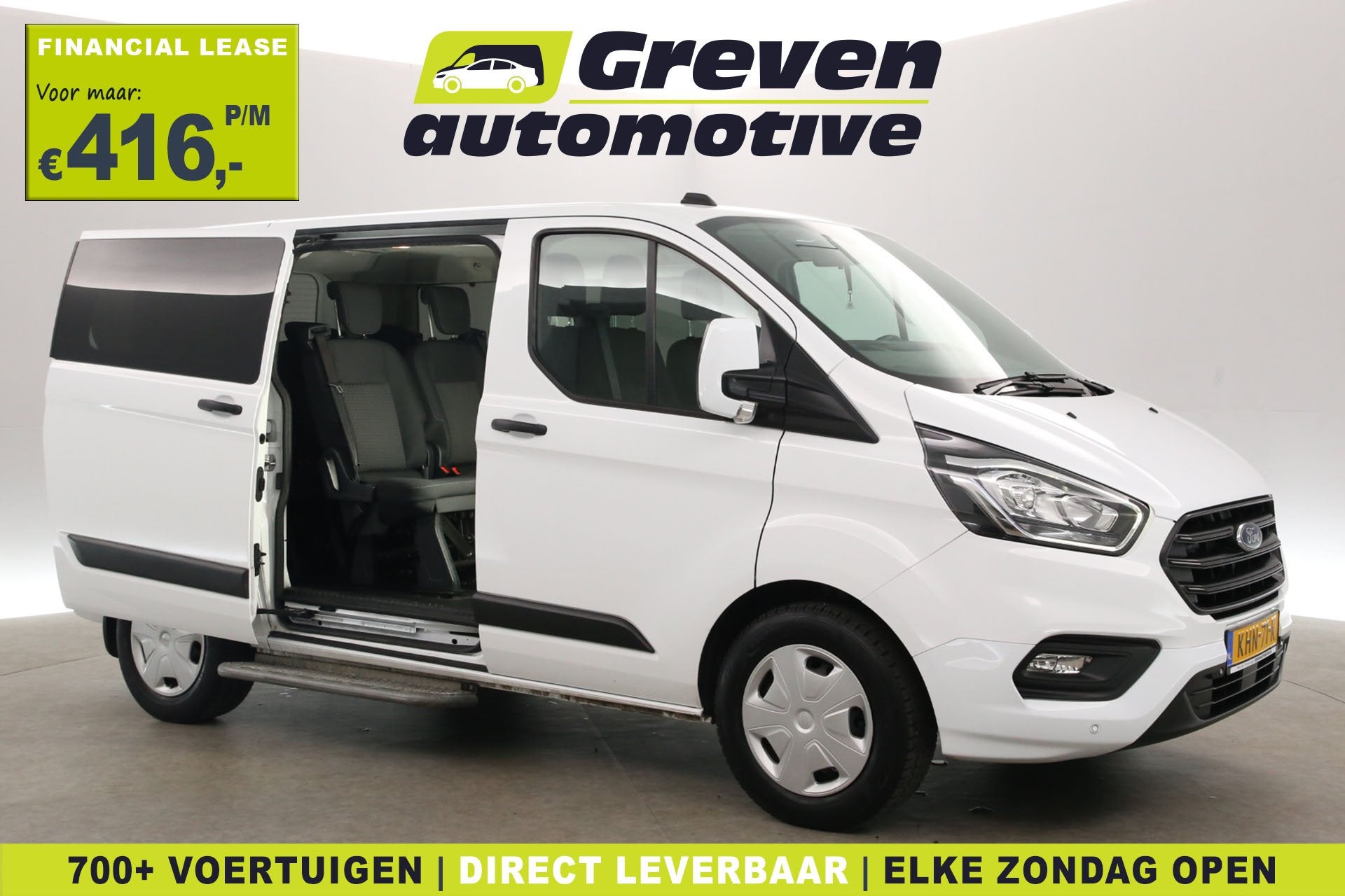 Ford Transit Custom 2.0 TDCI L1H1 | 9 Persoons | Airco | Cru, Auto's, Voorwielaandrijving, Stof, Gebruikt, Euro 6