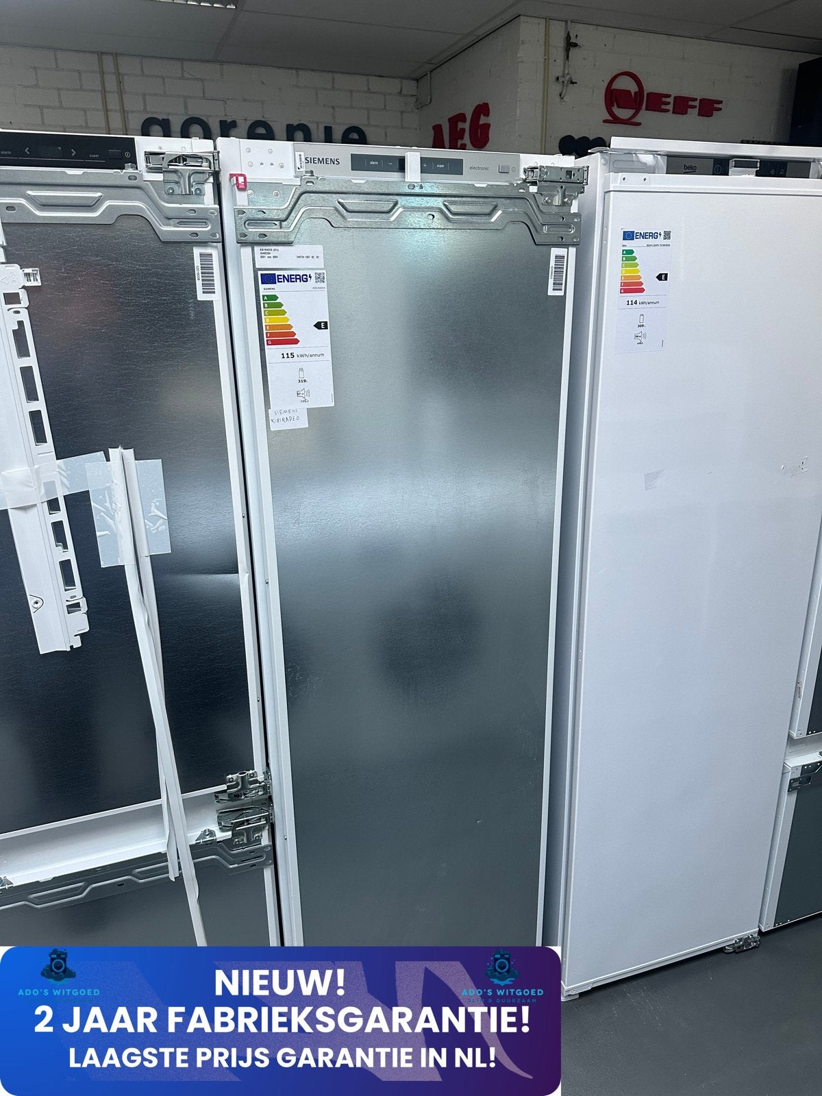 SIEMENS 178CM INBOUW KOELKAST DEUR-OP-DEUR IQ500, Zonder vriesvak, 200 liter of meer, SIEMENS, Info@adoswitgoed.nl