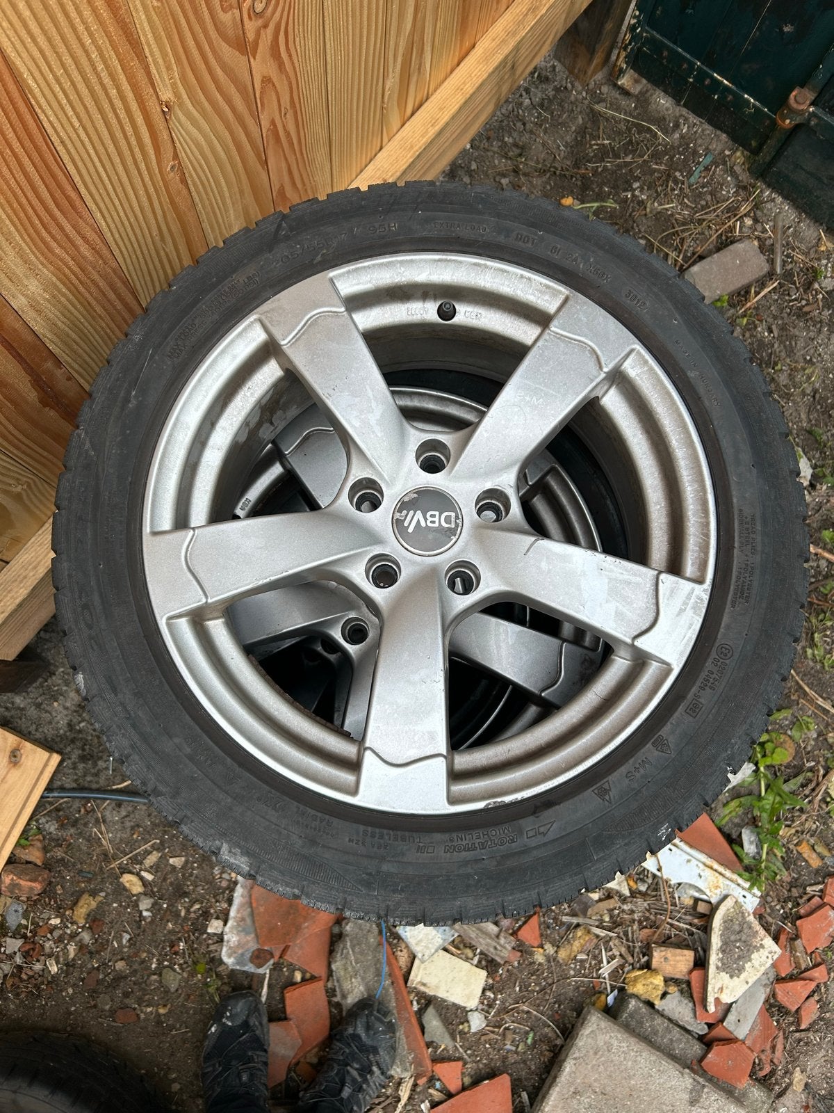 Winterbanden met velg 5x115, Ophalen, Gebruikt, Winterbanden, Banden en Velgen