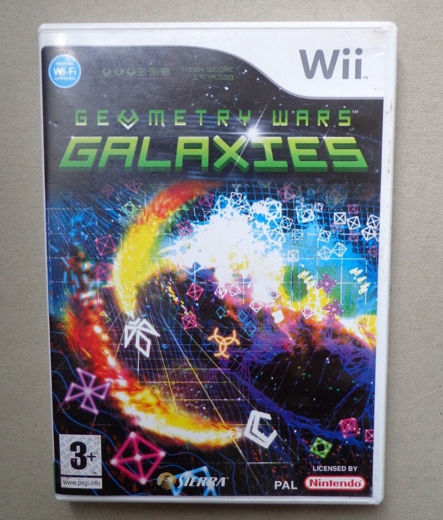 Geometry Wars Galaxies voor de Nintendo Wii, 1 speler, Ophalen of Verzenden, Gebruikt, Vanaf 3 jaar