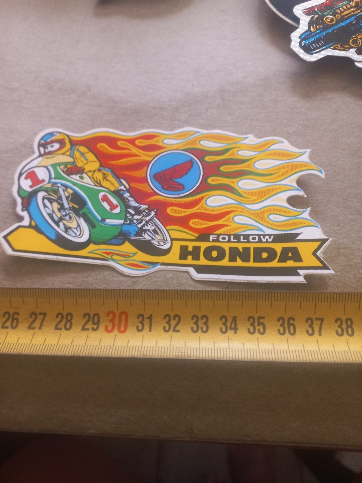 Vintage Honda Motorfiets Sticker - 'Follow Honda', Ophalen of Verzenden