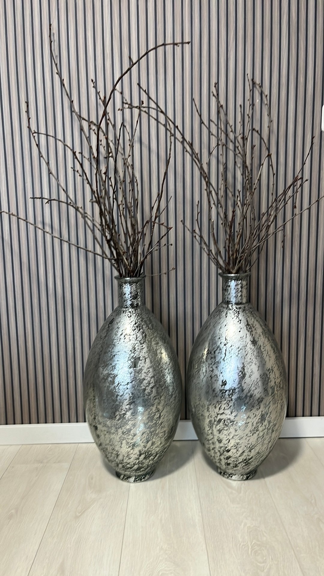 2 prachtige grote glazen vazen, Huis en Inrichting, Woonaccessoires | Vazen, Ophalen, Overige kleuren, 50 tot 75 cm, Glas