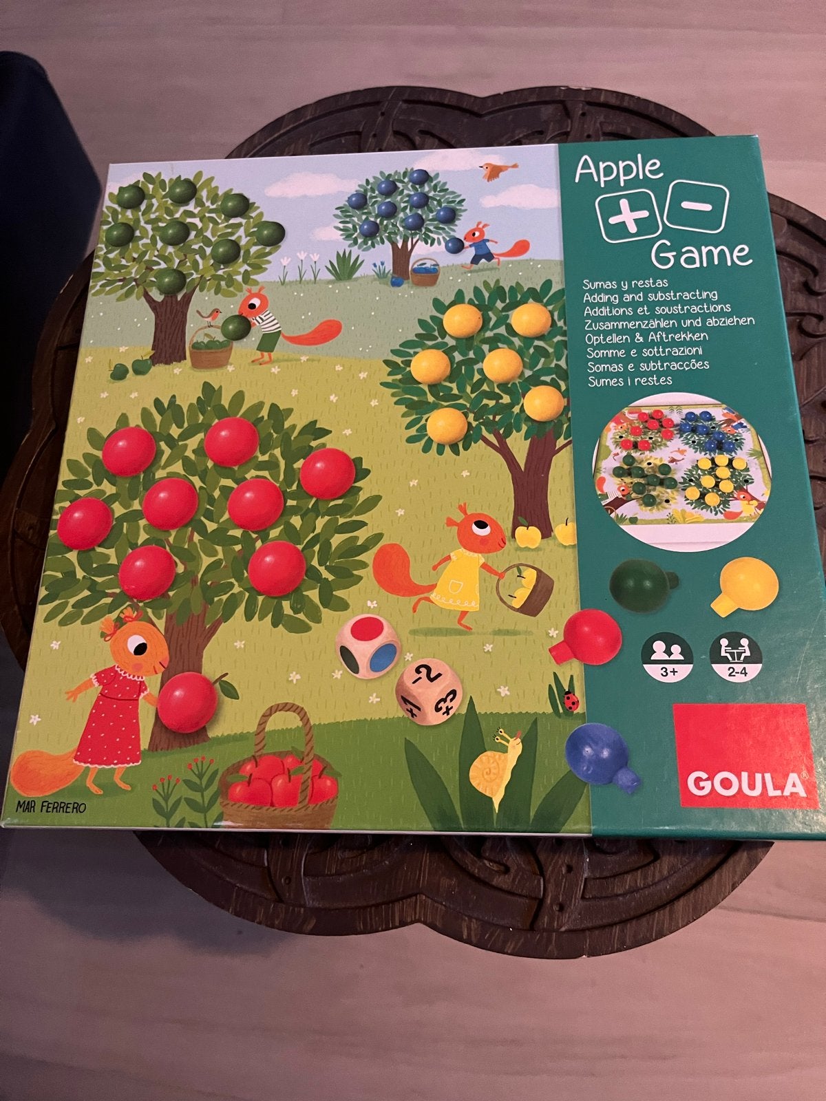Goula Apple +/- Game: Leuk rekenspel voor kinderen (3+), Drie of vier spelers, Ophalen, Zo goed als nieuw
