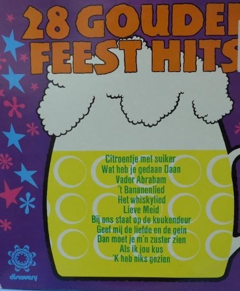 28 Gouden Feest hits, Cd's en Dvd's, Ophalen, Beschermende buitenhoes, 12 inch, Dubbel-LP