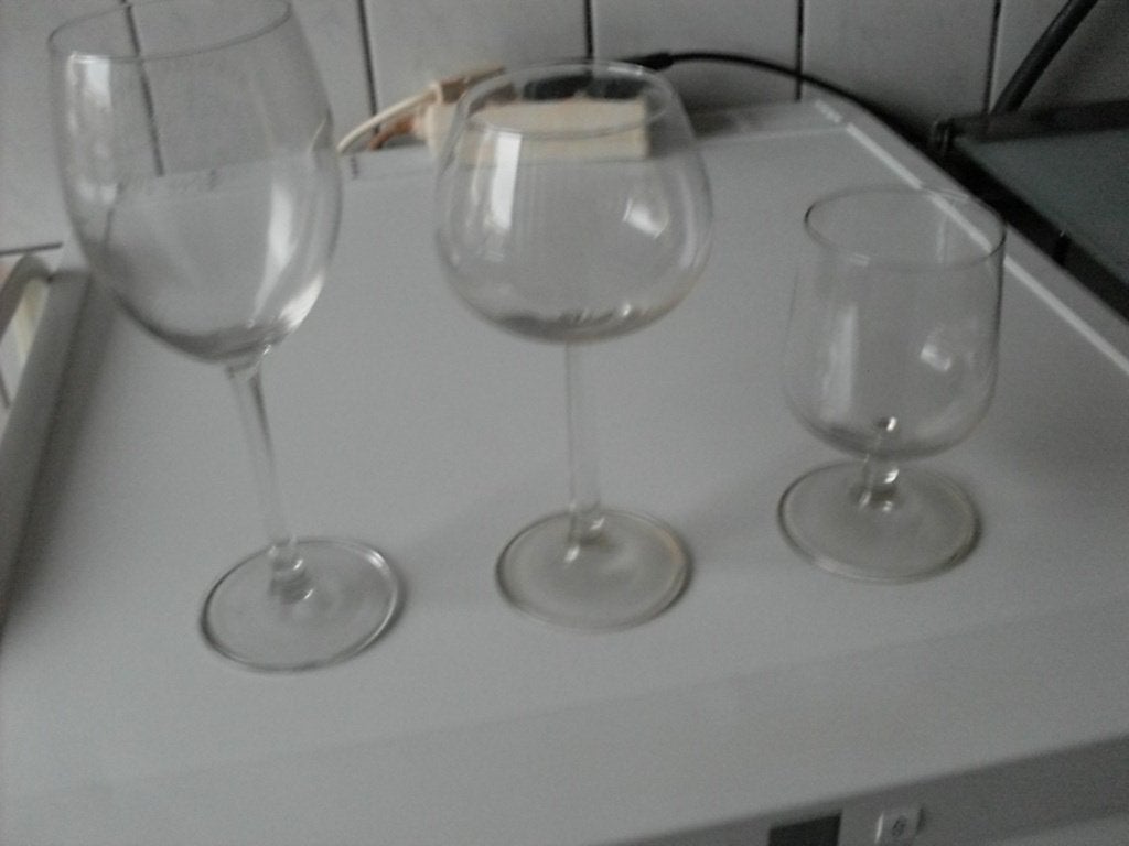 3 gesoorteerde ongebruikte nieuwe wijnglazen, Ophalen, Glas of Glazen, Overige merken, Nieuw