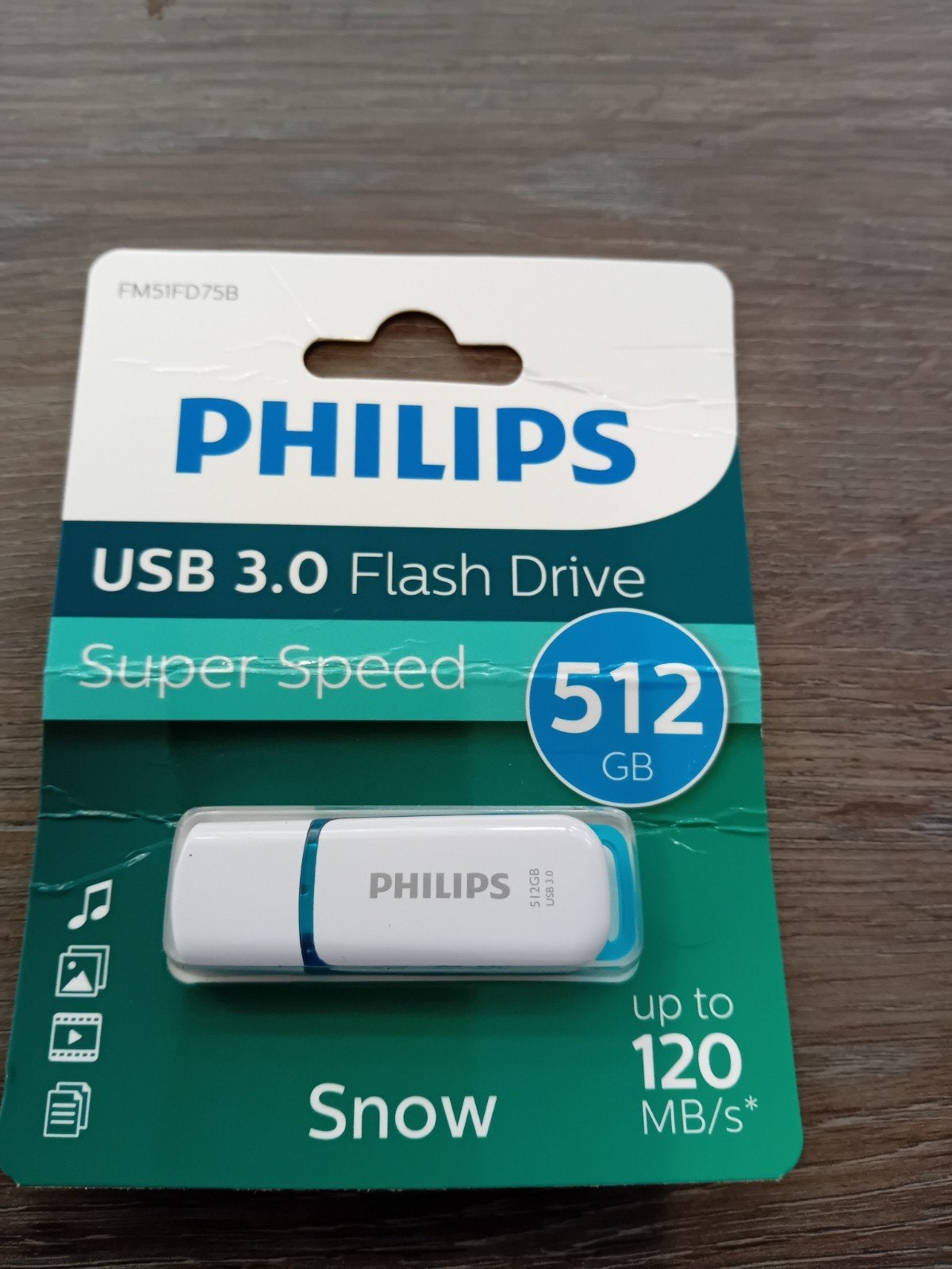 Philips USB 3.0 Flash Drive Super Speed 512GB Snow, Computers en Software, Ophalen of Verzenden, Nieuw, Philips, 512 GB
