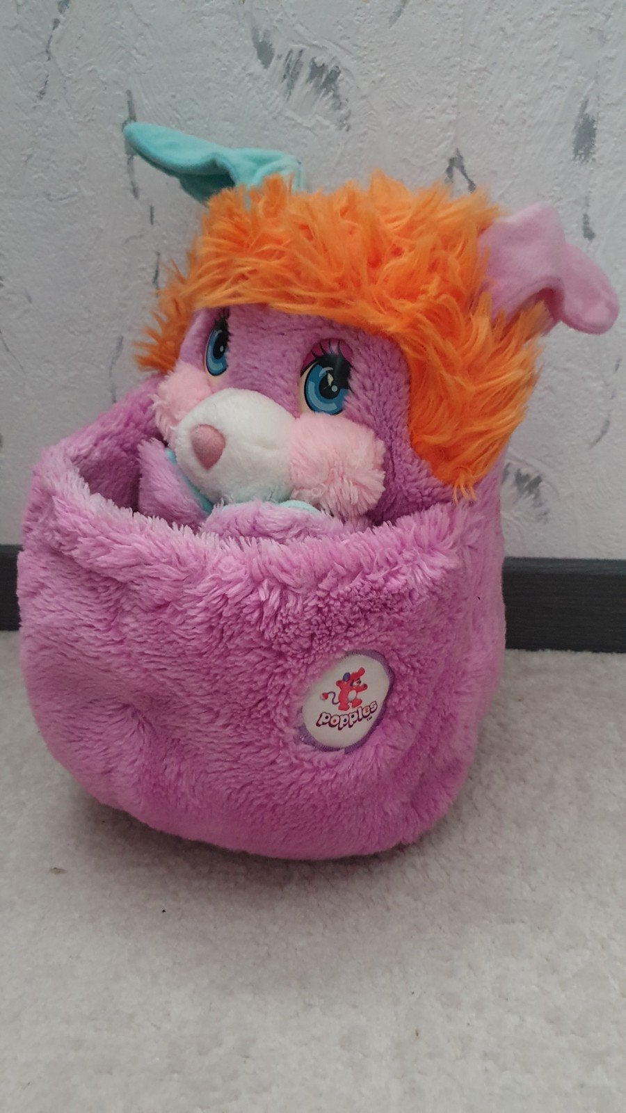 Originele Popple knuffel, Paars, Gebruikt, Overige merken, Overige karakters