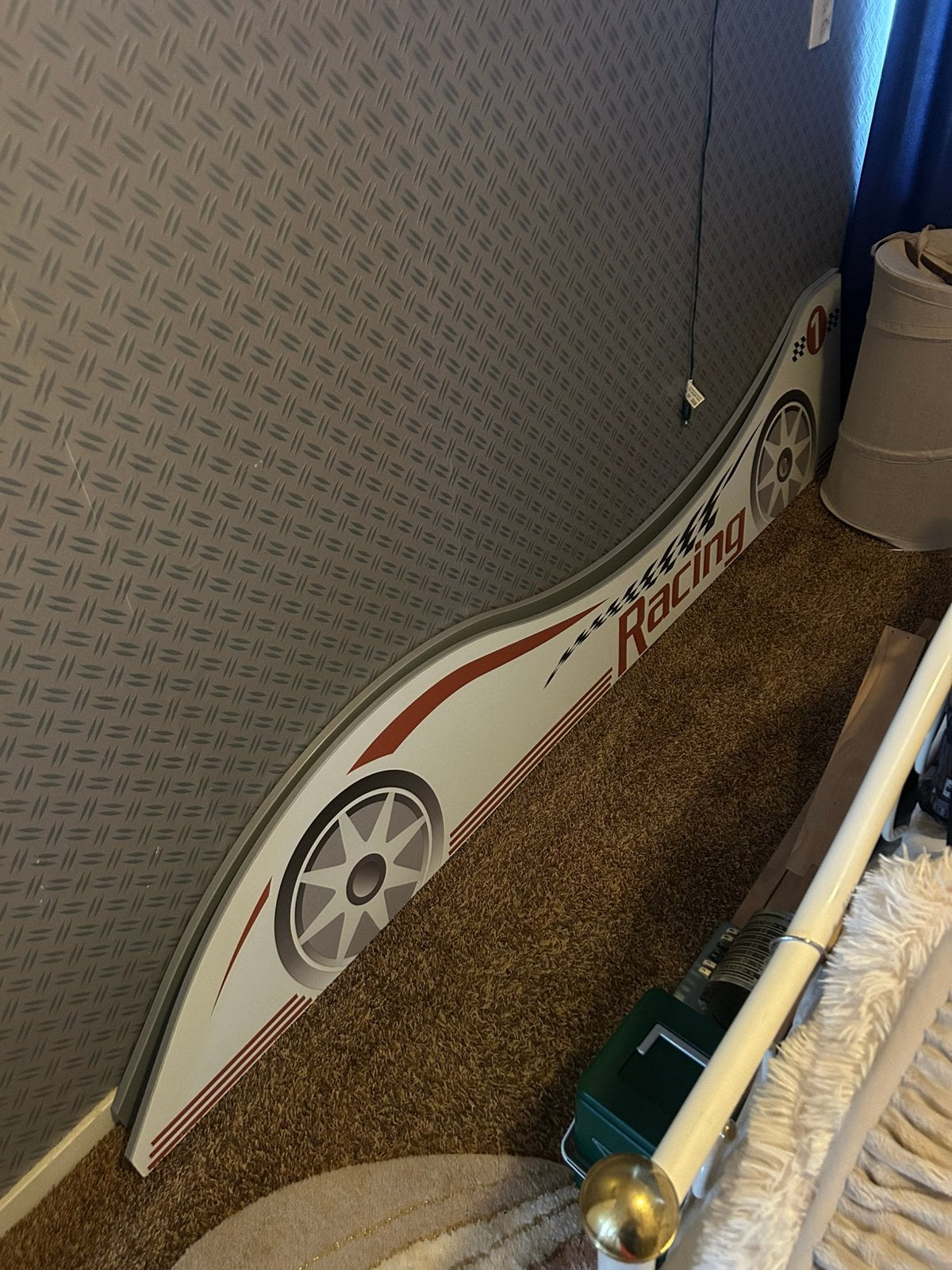 Zeer mooi autobed met lattenbodem en matras, Ophalen, 90 cm, Eenpersoons, Zo goed als nieuw