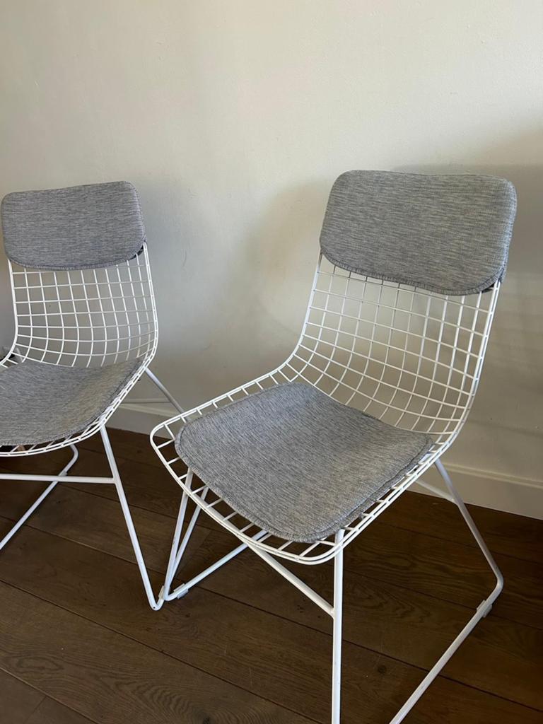 HKLiving Wire stoel - 2 stuks, wit, in goede staat, Ophalen, Wit, Eén