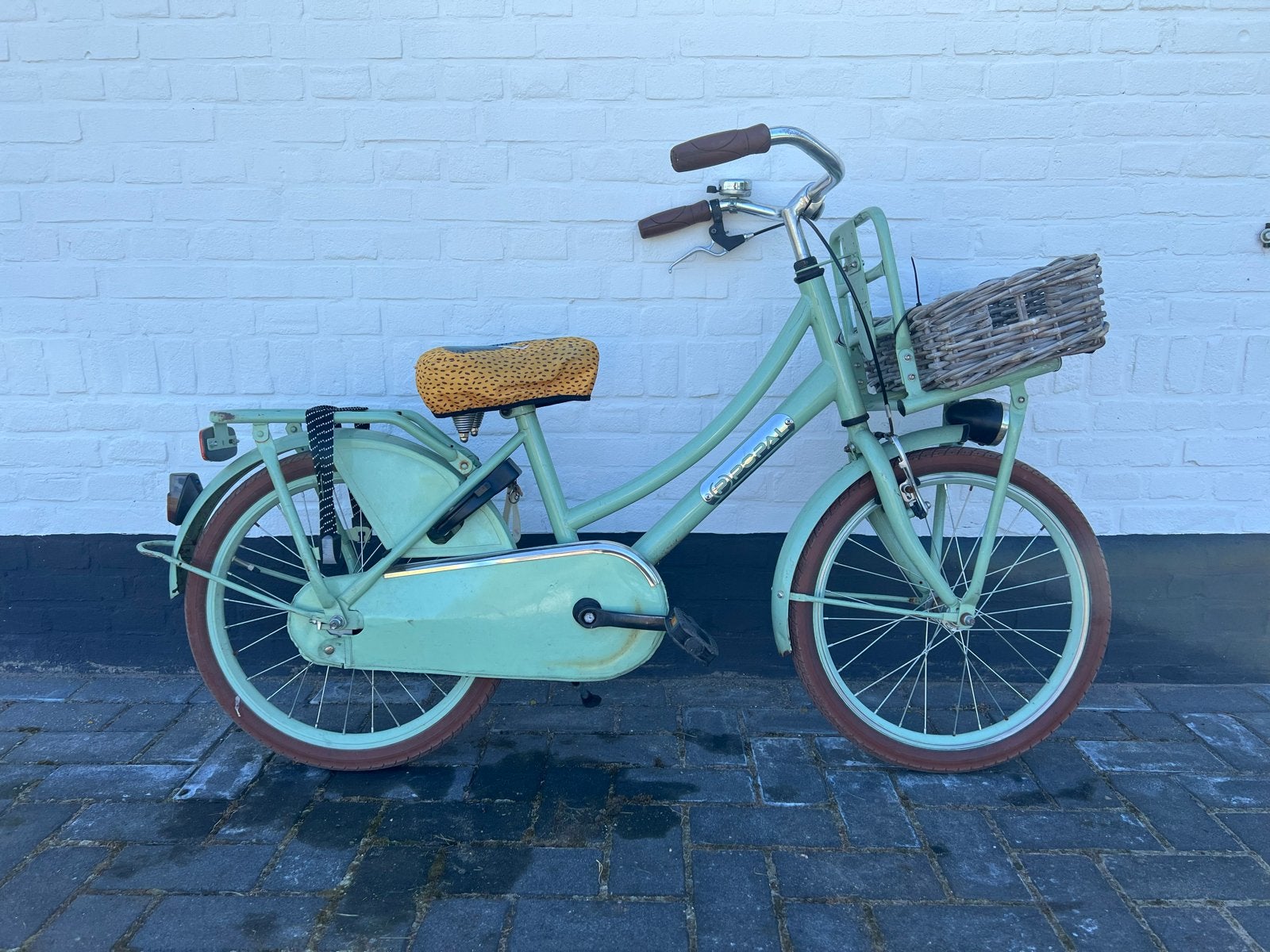 Kinderfiets 20 inch met mandje en terugtraprem, Ophalen, Gebruikt, Terugtraprem, 20 inch of meer