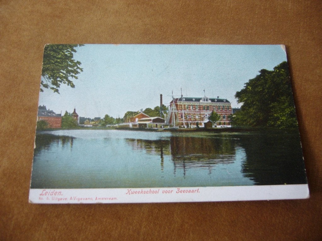 LEIDEN  =  KWEEKSCHOOL VOOR ZEEVAART   BRIEFKAART, Ophalen of Verzenden, Voor 1920, Gelopen, Zuid-Holland