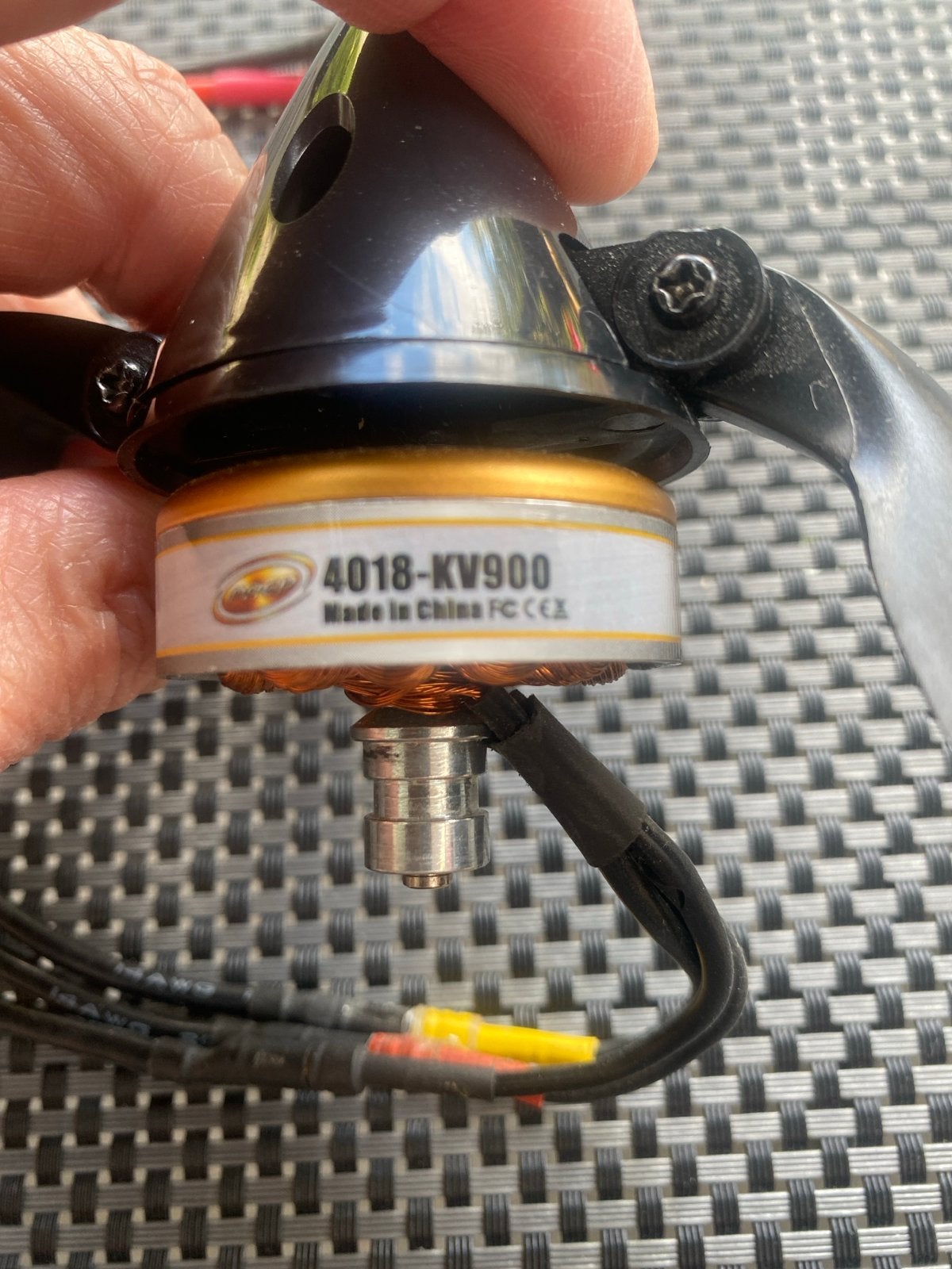 Borstelloze motor 4018-900 Kv met FMS 40 Amp. BL ESC, Ophalen of Verzenden, Gebruikt, Elektro