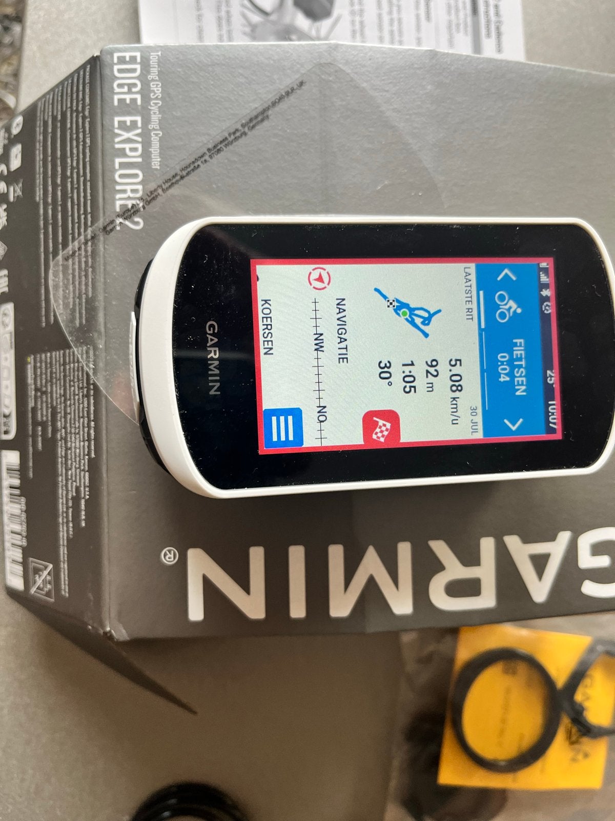 Garmin Edge Explore 2 incl. stuurbeugel - Zo goed als nieuw, Fietsen en Brommers, Fietsaccessoires | Fietscomputers, Ophalen of Verzenden