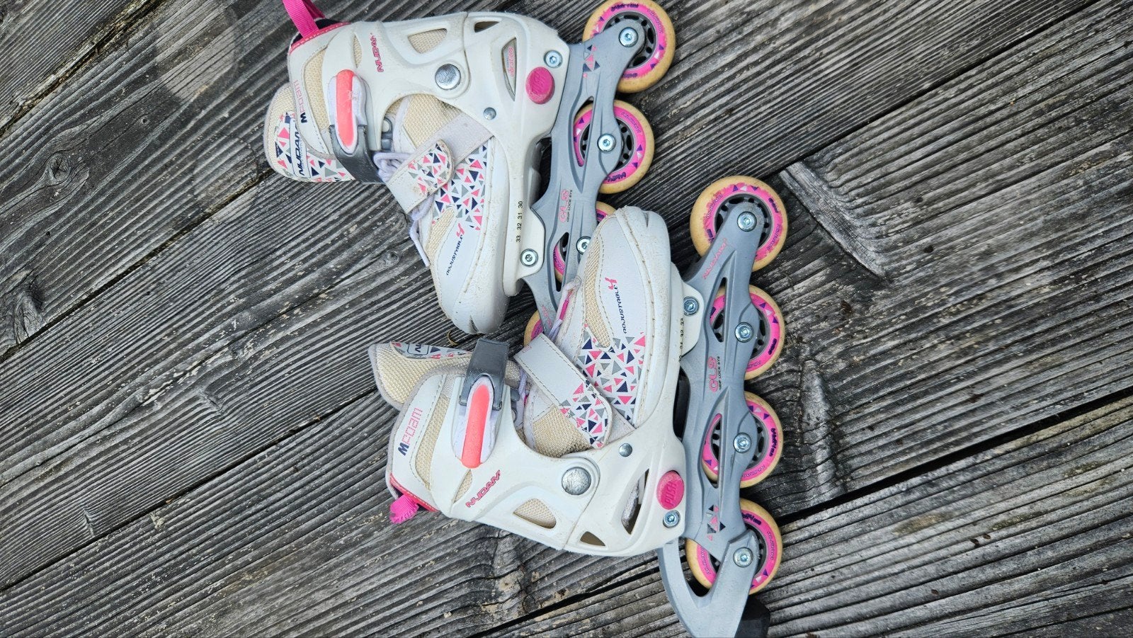 Nijdam verstelbare inline skates - maat 30-33, Ophalen, Gebruikt, Overige typen, Nijdam