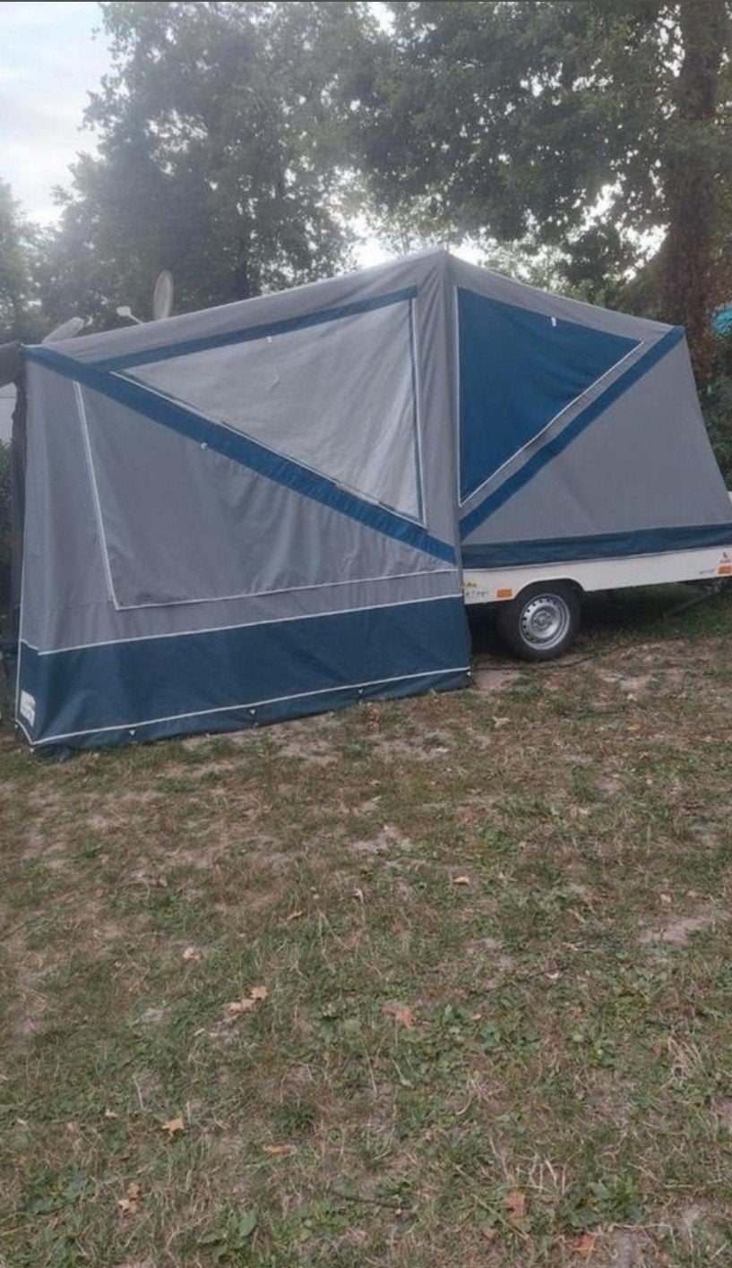 Gerjak Tago Tenttrailer met extra's, Caravans en Kamperen, Vouwwagens, tot en met 6, Blauw, Aanwezig, Ophalen