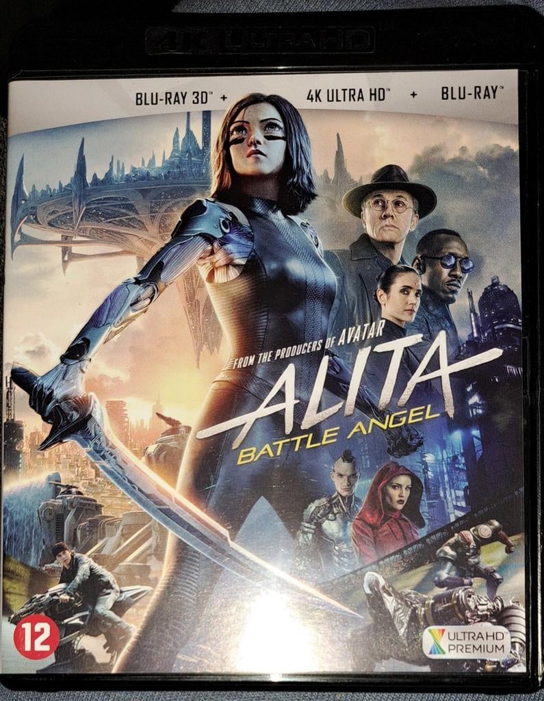 Alita battle angel 4k blu-ray + 3D blu-ray + blu-ray, Ophalen, Zo goed als nieuw, Actie, Boxset