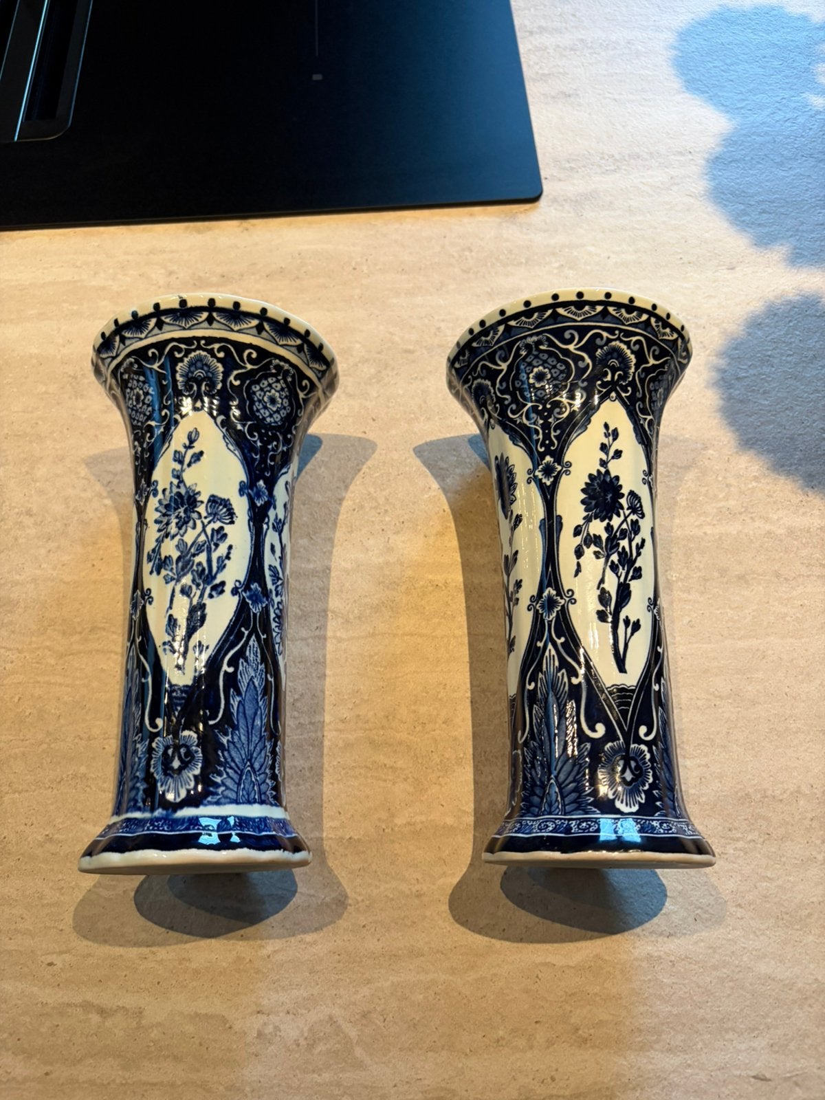 2 Prachtige delftsblauwe vazen delfts blauw, Ophalen of Verzenden