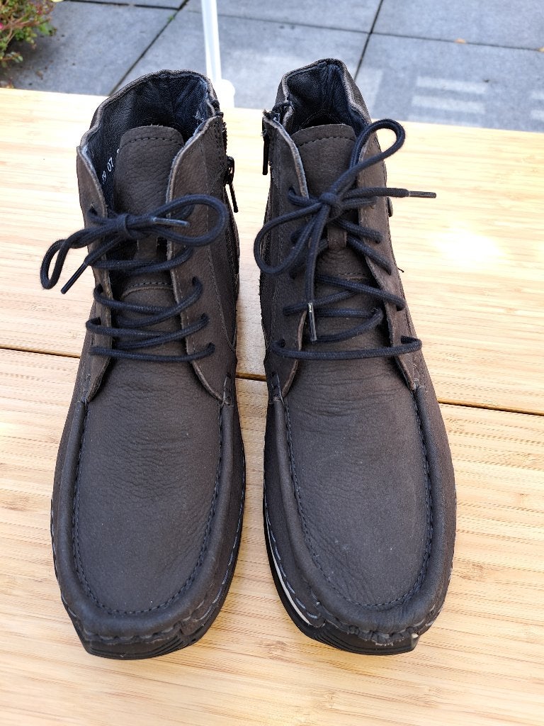 Wolky halfhoge damesschoenen, maat 39, kleur carbon, Wolky, Overige typen, Ophalen of Verzenden, Zo goed als nieuw