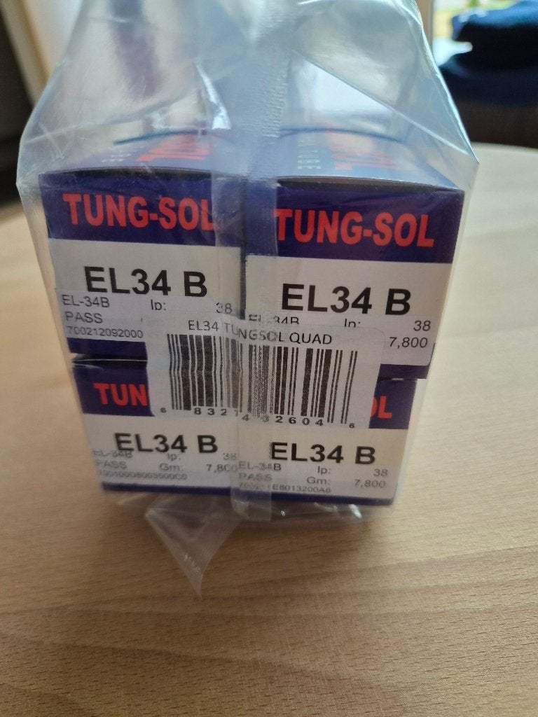 Tung-Sol EL34B Matched Quad | Nieuw & Ongebruikt | Belgie, Muziek en Instrumenten, Versterkers | Bas en Gitaar, Verzenden, Nieuw