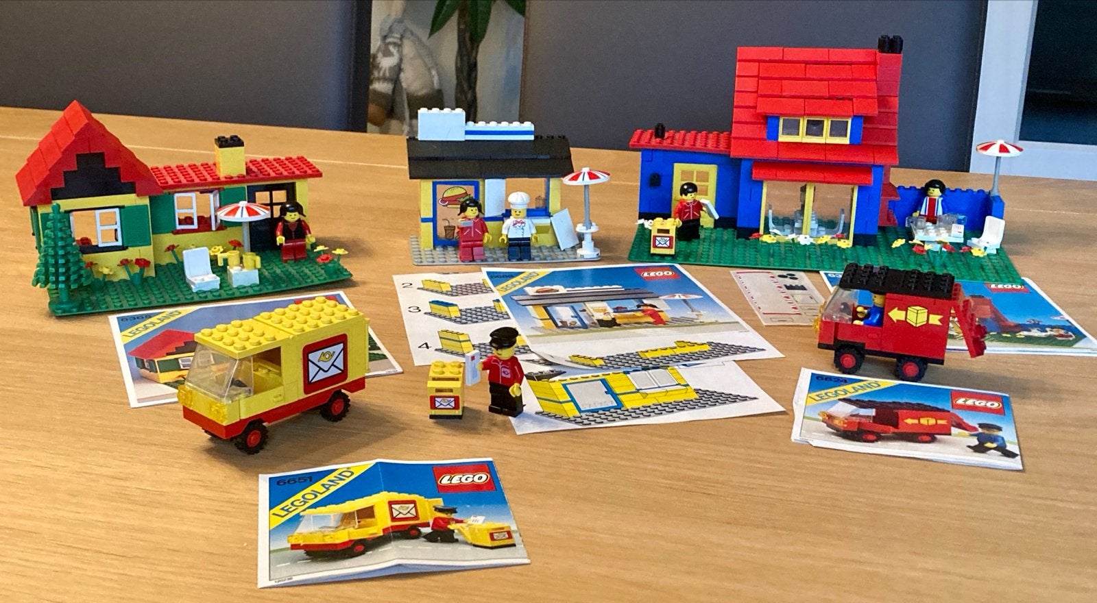 LEGO Legoland: Postbode, Huis, Vakantiehuis, Hamburgertent, Gebruikt, Lego, Ophalen of Verzenden, LEGOLAND