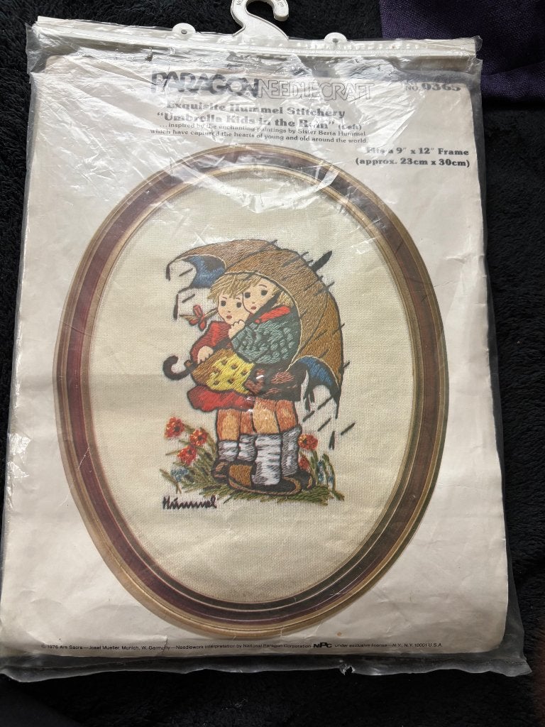 Vintage paragon hummel borduurpakket, Ophalen of Verzenden, Zo goed als nieuw, Handborduren, Borduurpakket