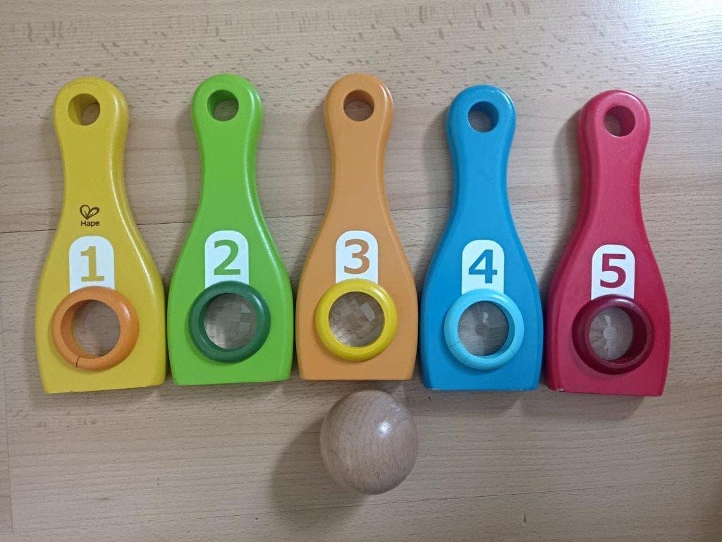 Bowl Spel Regenboog Hape, Ophalen of Verzenden, Zo goed als nieuw