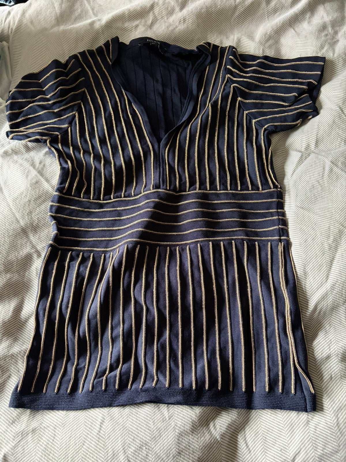Nikkie top, Kleding | Dames, Blauw, Ophalen of Verzenden, Zo goed als nieuw, Korte mouw