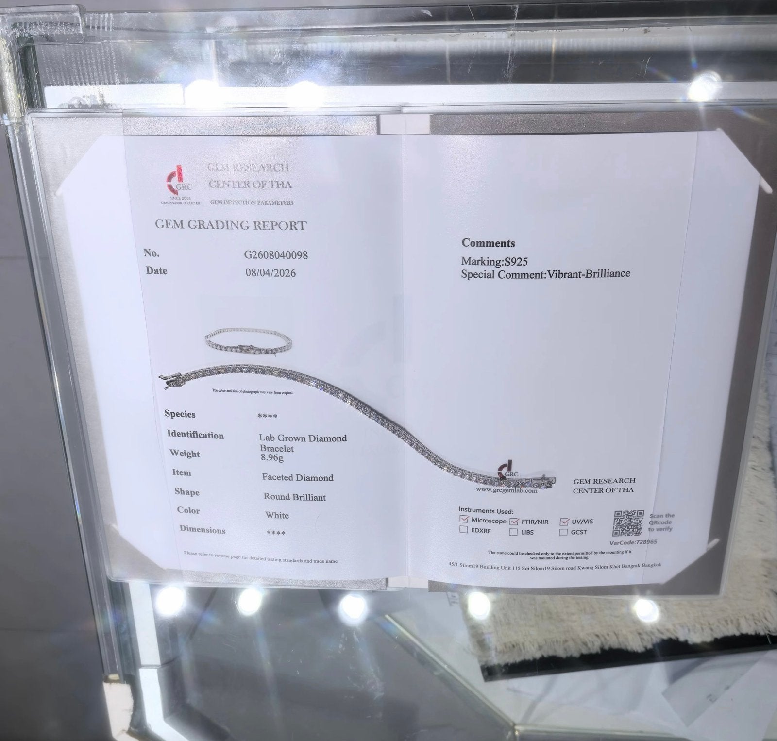 Prachtige 7 inch Lab Grown Diamond Armband – 6 CTW, Nieuw, Ophalen of Verzenden, Met edelsteen, Zilver