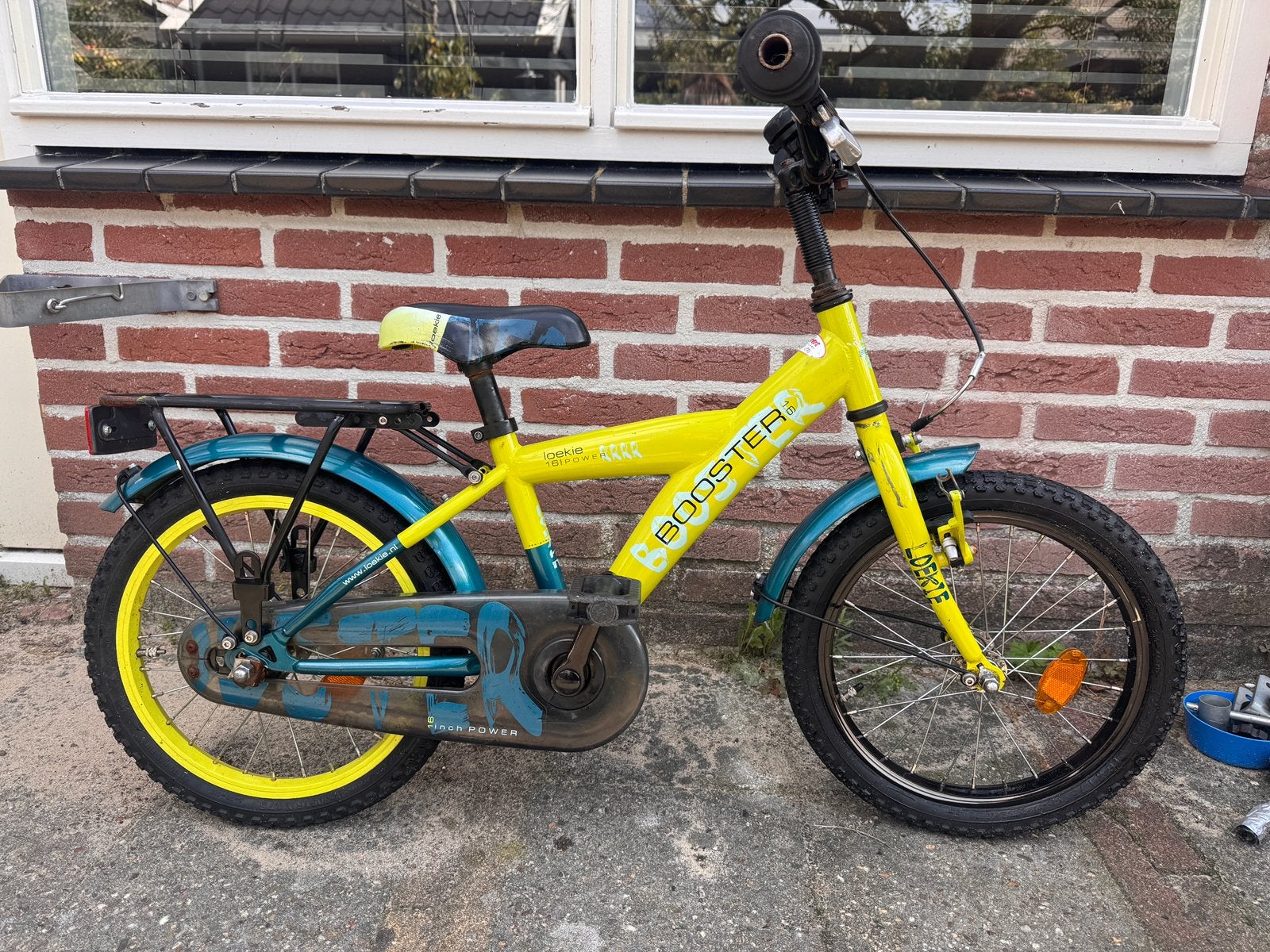 Loekie Booster 16 inch kinderfiets, Fietsen en Brommers, Ophalen, Gebruikt, Terugtraprem, 16 tot 20 inch
