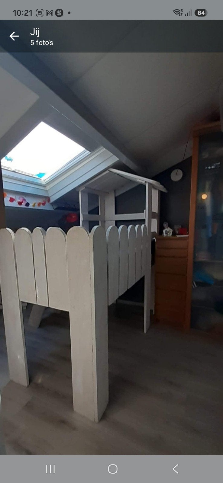 Hoogslaper, Huis en Inrichting, Slaapkamer | Stapelbedden en Hoogslapers, Ophalen, Gebruikt, Eenpersoons, 160 tot 180 cm
