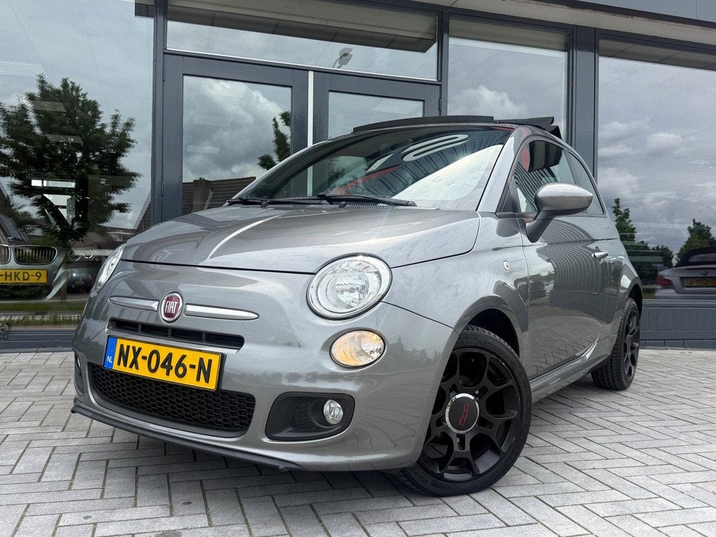 Fiat 500 C 1.2 Rock Sport Leder Alcantara Airco Pdc Cabrio, Auto's, Fiat, Voorwielaandrijving, Euro 5, Gebruikt, 4 cilinders