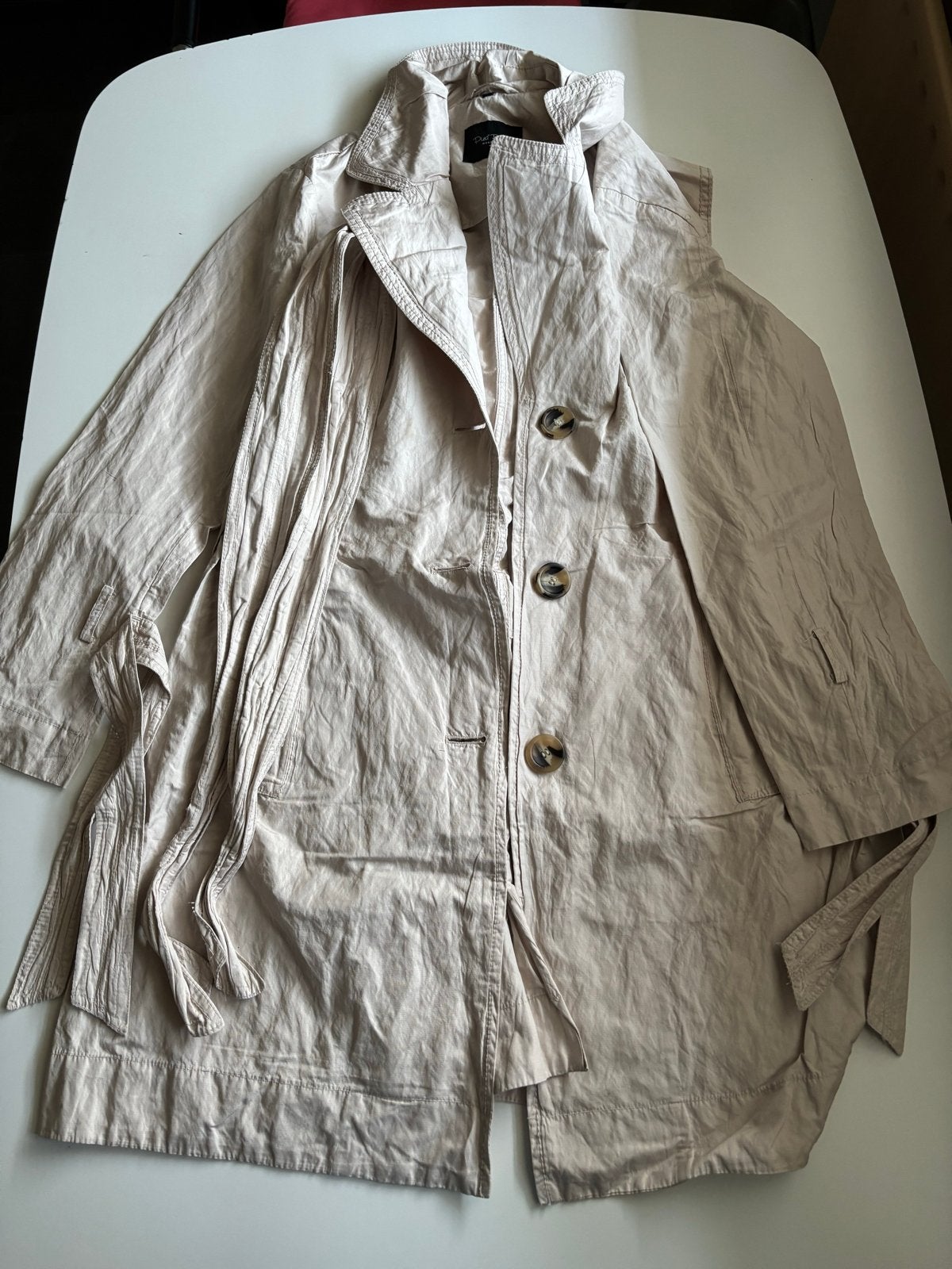 Pied Poule Weekend Trenchcoat Maat M Beige, Ophalen of Verzenden, Zo goed als nieuw, Maat 38/40 (M), Beige