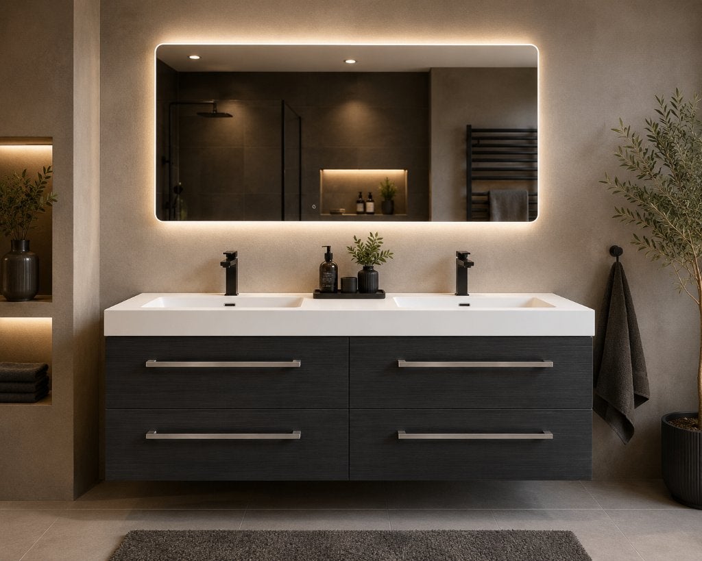 Van €1.955 voor €650 Badmeubel 140 cm topmerk Brauer NIEUW, Huis en Inrichting, Badkamer | Badkamermeubels, 100 tot 150 cm, Nieuw