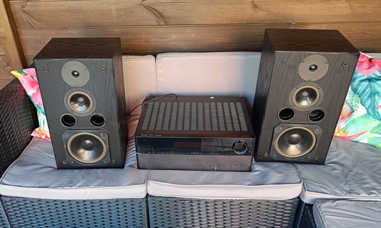 Harman Kardon AVR 155 + T & A PP120 speakers, Gebruikt, 120 watt of meer, Ophalen, Overige merken