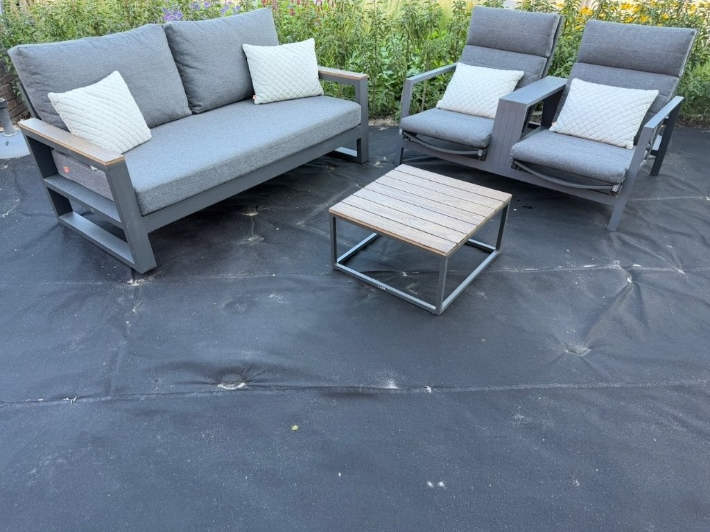 LIFE Outdoor Loungeset (Soho 2-zits + Bondi Tête-à-tête), Tuin en Terras, Ophalen, 4 zitplaatsen, Gebruikt, Aluminium